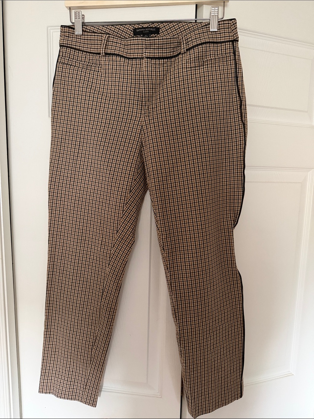 Banana Republic Brown Tan Checked Chinos